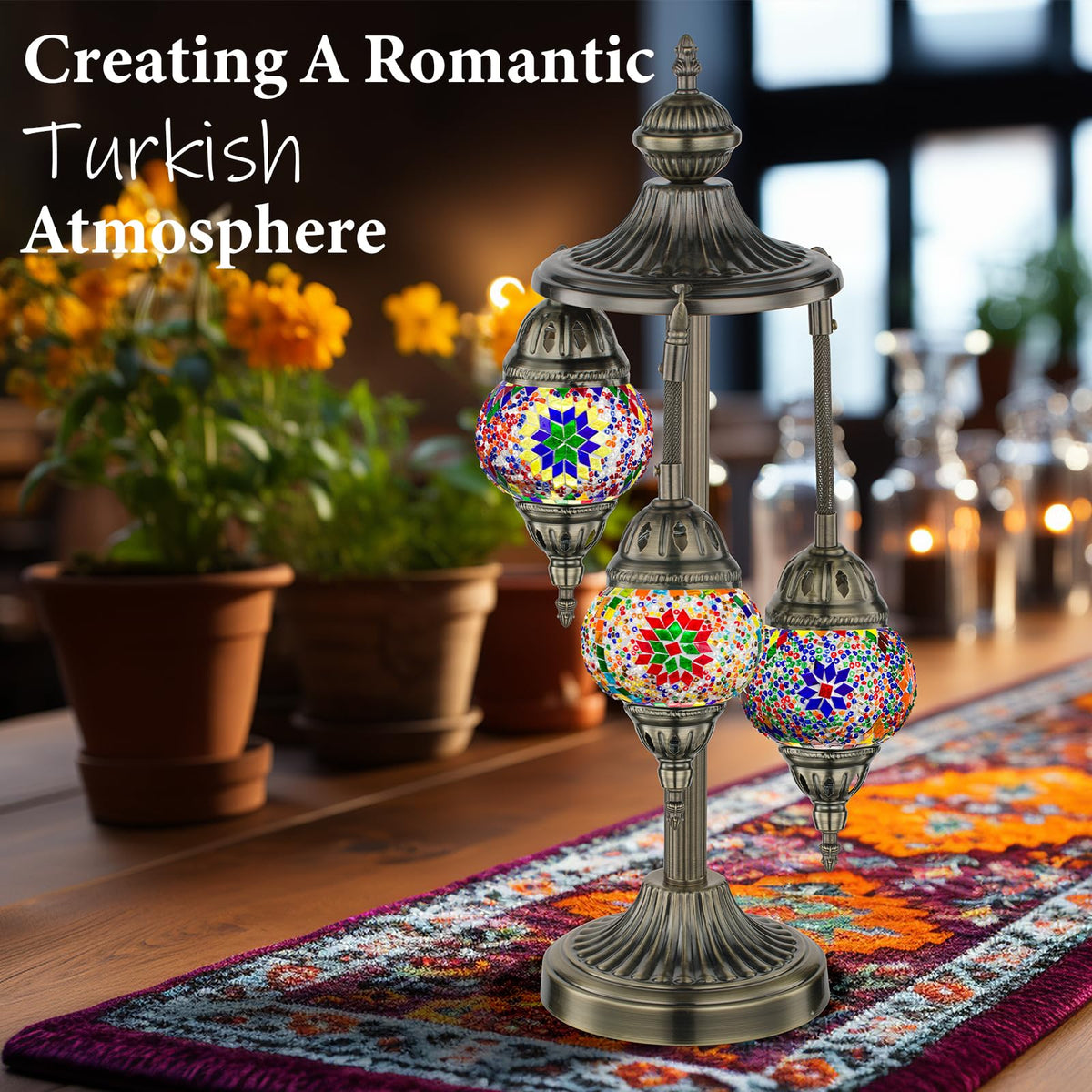 Marrakech Turkish Lamp bronze base showcases craftsmanship and sturdy stability