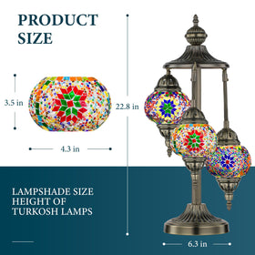 Marrakech Turkish Lamp includes energy-saving LED bulb for long-lasting light