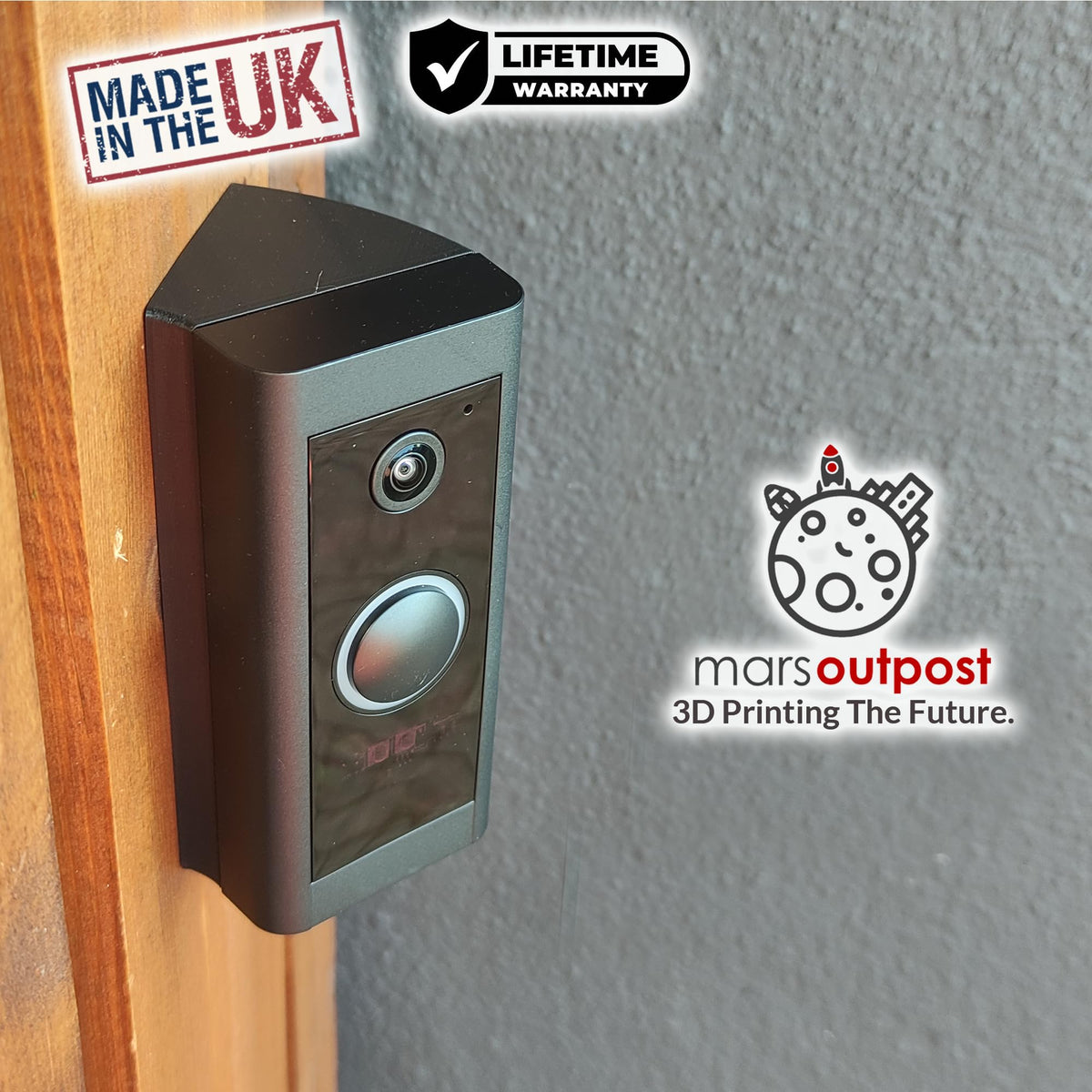Mars Outpost compatible with Video Doorbell Wired (2021) for tight corners.