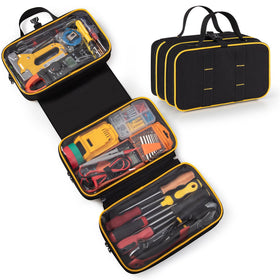 Marscamd roll up tool bag all-around view highlighting durable storage for tools