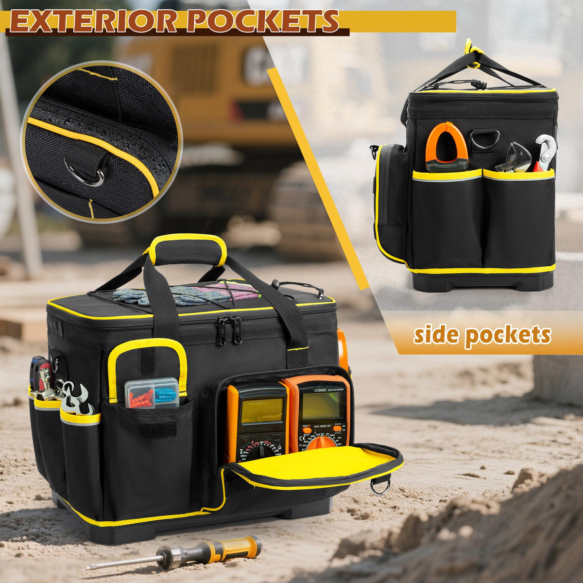 Marscamd tool bag exterior pockets keep essentials within reach.