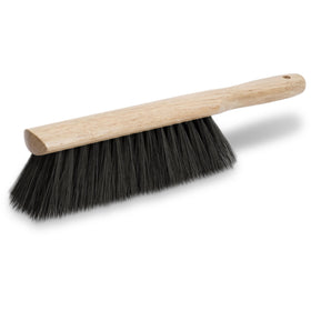 MARSHALLTOWN beaver-tail brush with horsehair bristles for smooth concrete finishing.