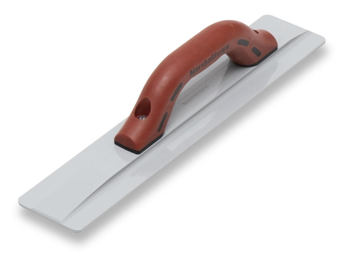 Beveled end magnesium float by Marshalltown for edge control and cleaner joints