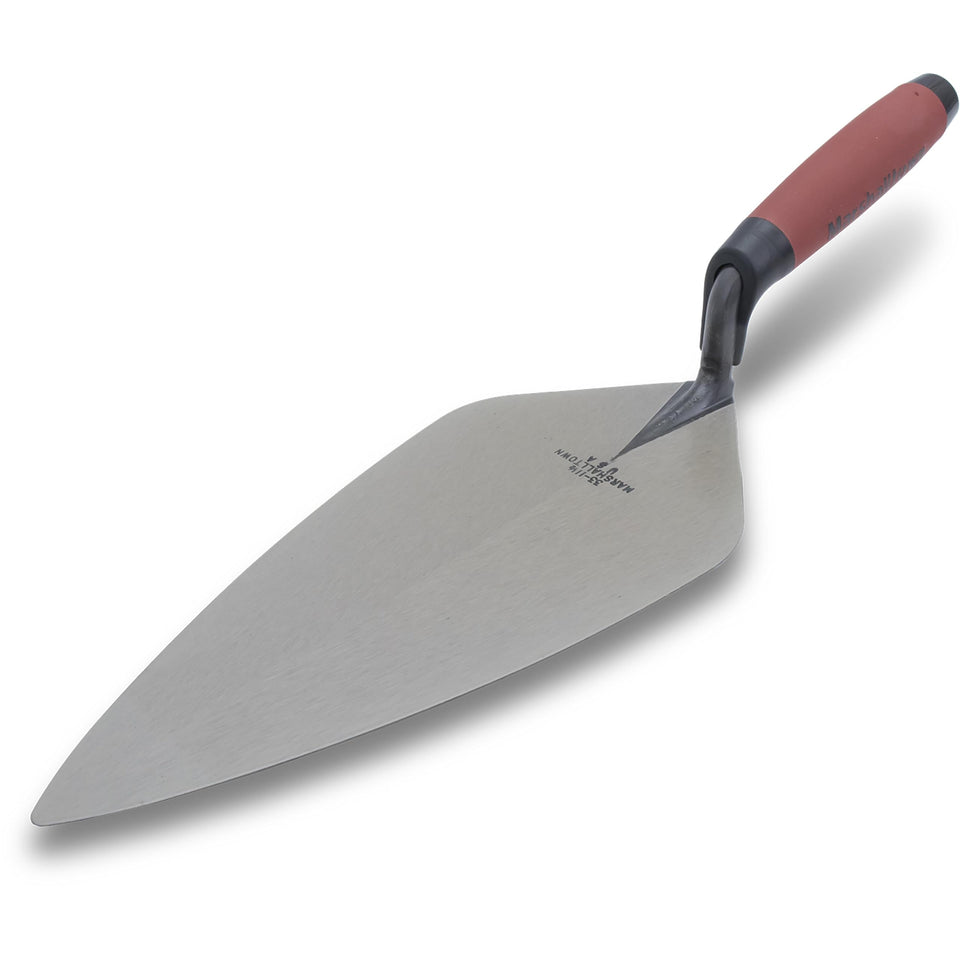 MARSHALLTOWN London brick trowel blade for clean brick and stone edges.