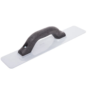 Marshalltown magnesium hand float smoothing concrete surfaces for better pours.