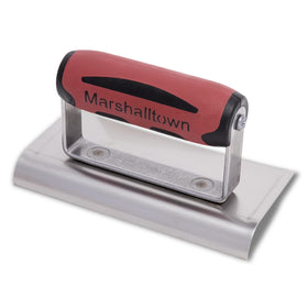 MARSHALLTOWN edger with DuraSoft handle in use for comfort.