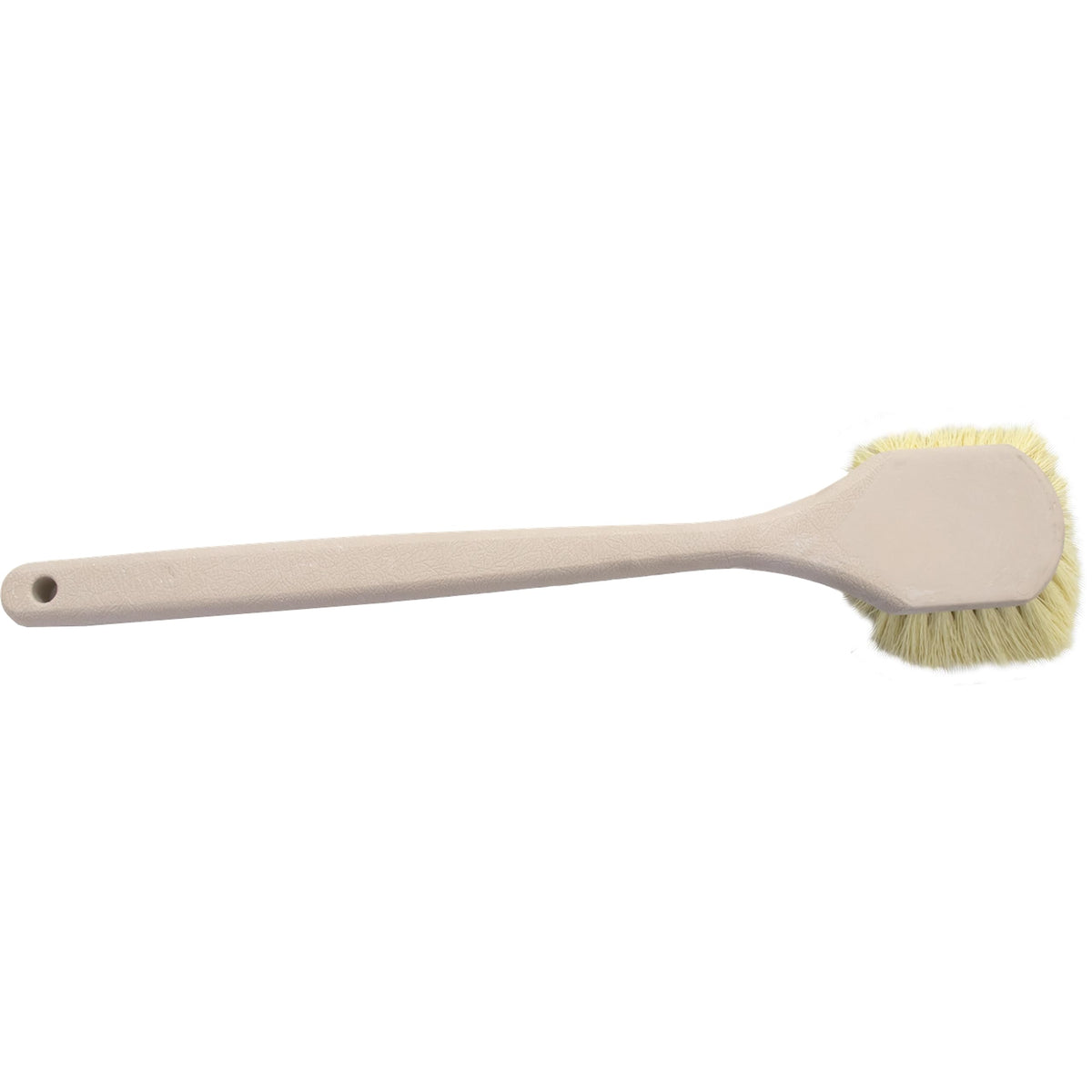 Foam block supports bristles for stable long-use cleaning
