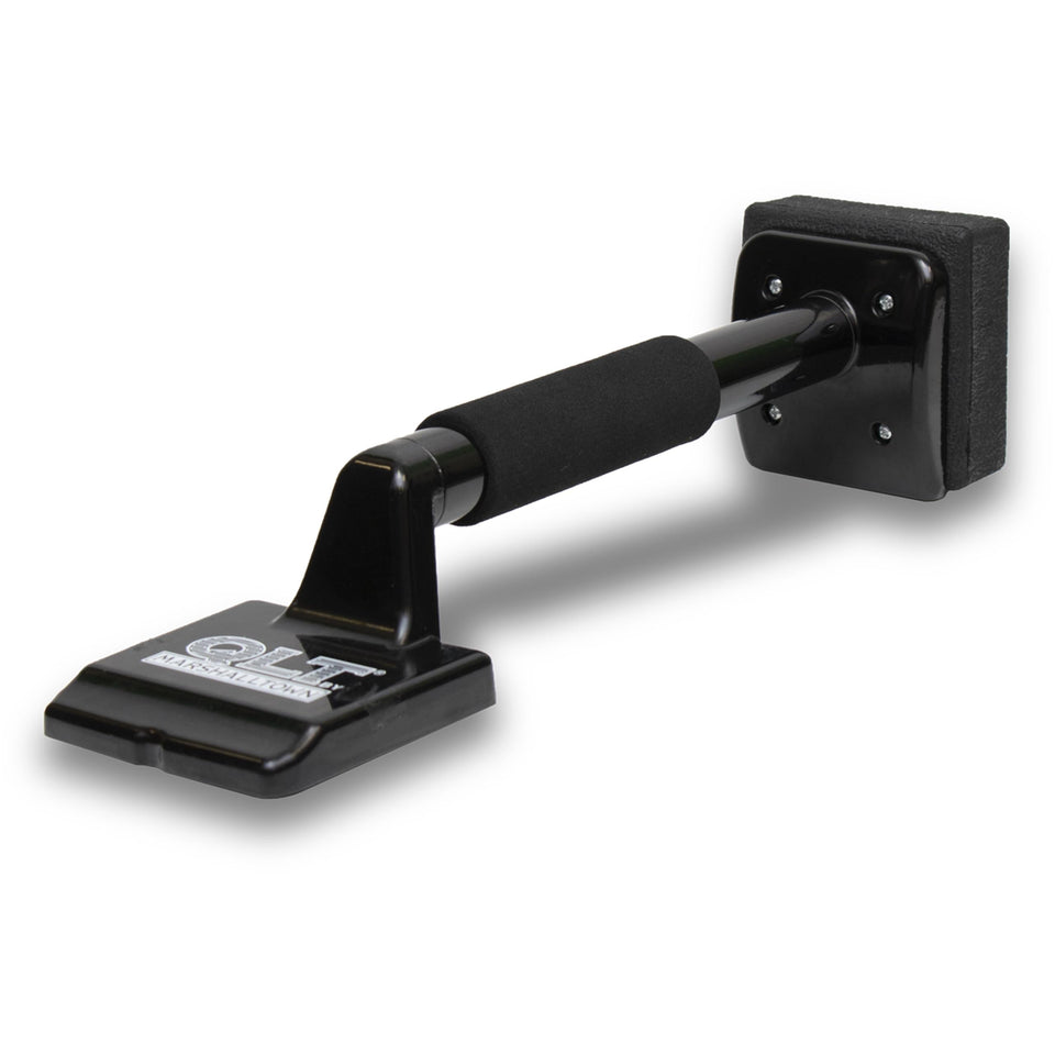 Marshalltown Knee Kicker base-assembly demonstrates professional edge tension during installation.