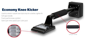 Marshalltown Knee Kicker comfort-grip pad reduces knee fatigue during installs.