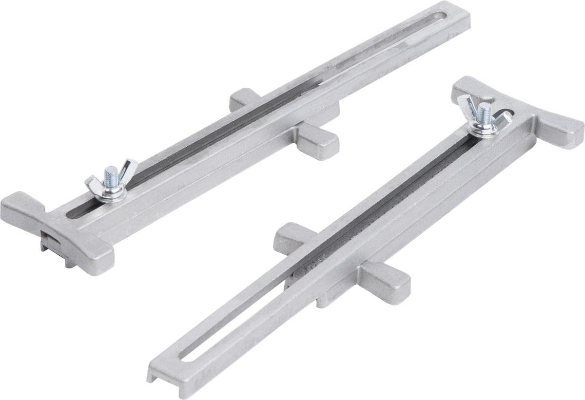 MARSHALLTOWN Line Stretchers with 4-12 inch adjustability for precise masonry alignment.