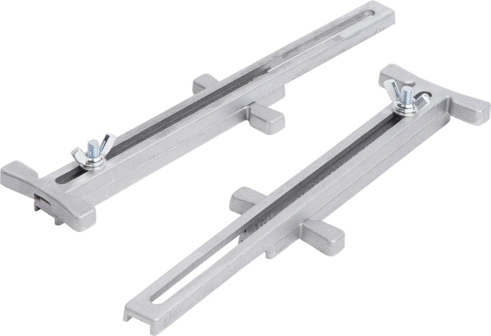 MARSHALLTOWN Line Stretchers with 4-12 inch adjustability for precise masonry alignment.