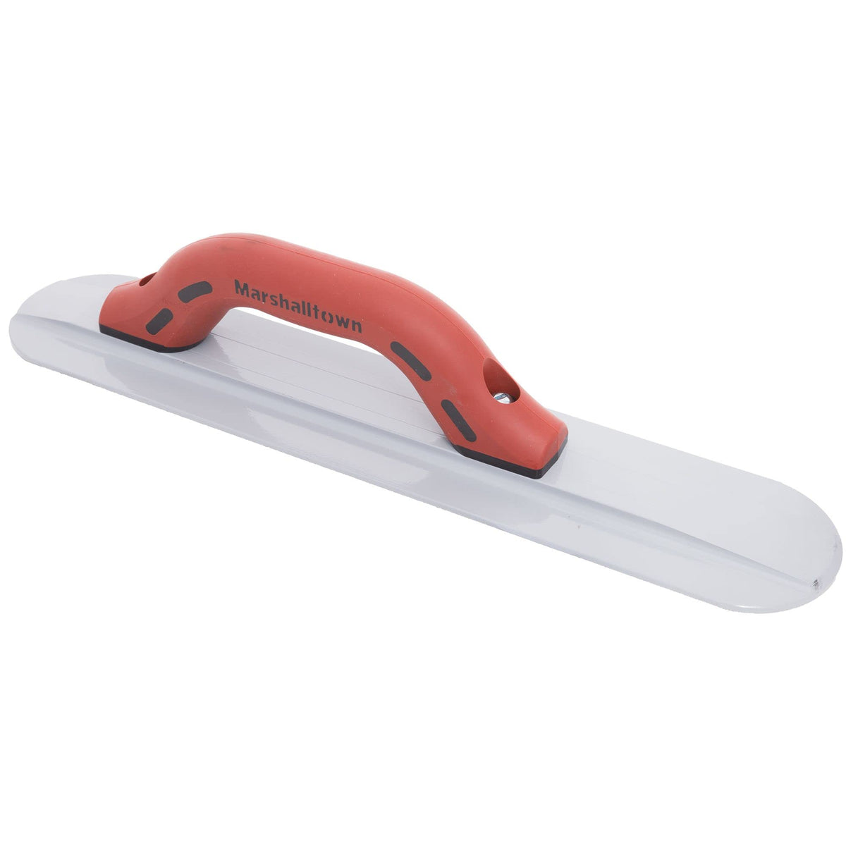 Marshalltown magnesium float with DuraSoft handle improves grip and reduces fatigue during finishing.