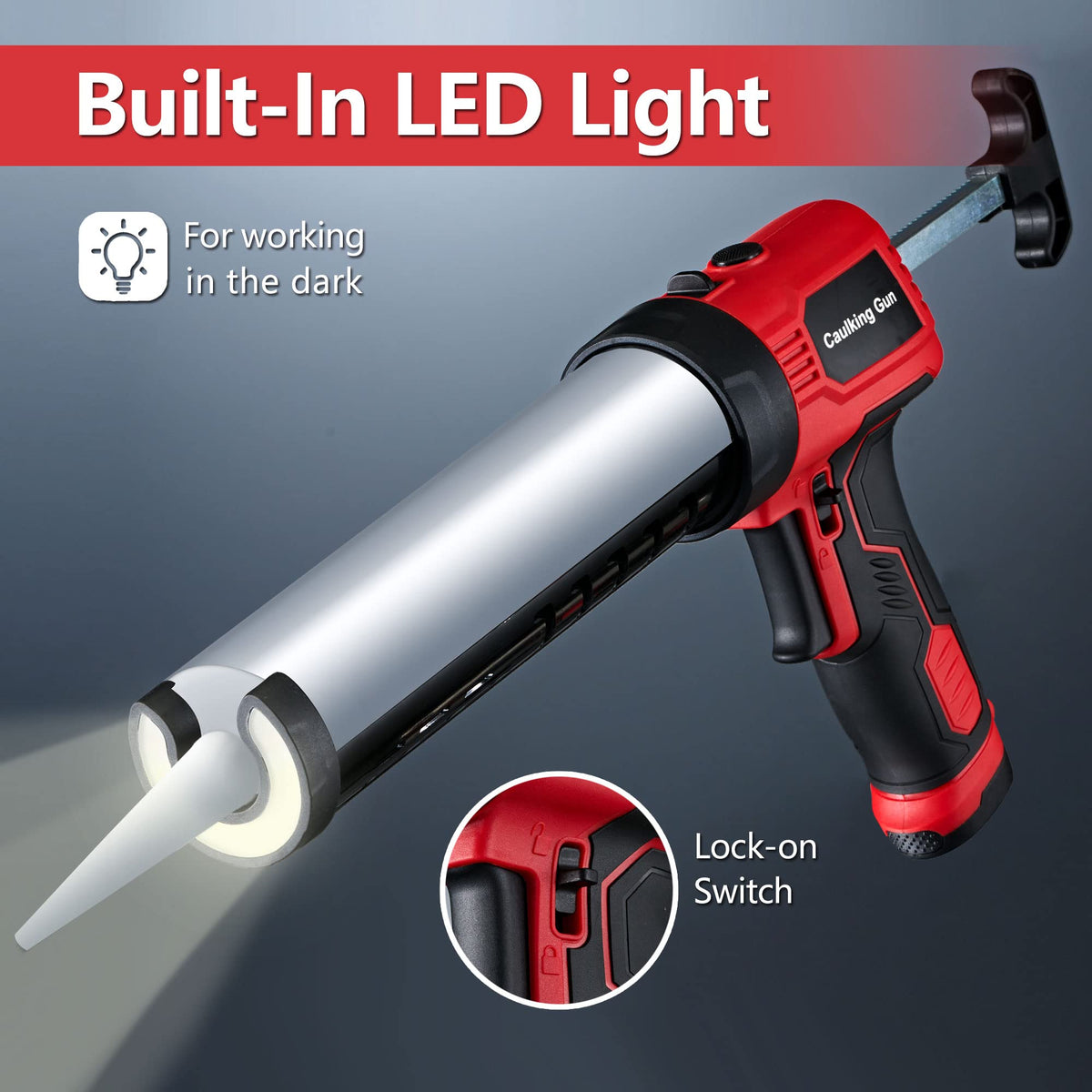 MARSOSAUR Caulk Gun cordless design enables flexible use without a cord.
