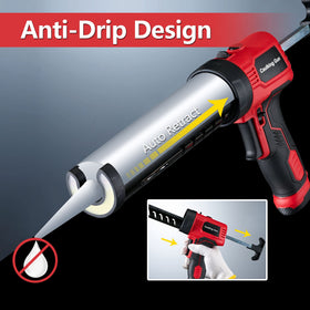 MARSOSAUR Caulk Gun non-drip mechanism prevents mess during bead application.