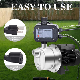 MARSTEK IP65 controller dial indicator shows pressure-based start/stop control.