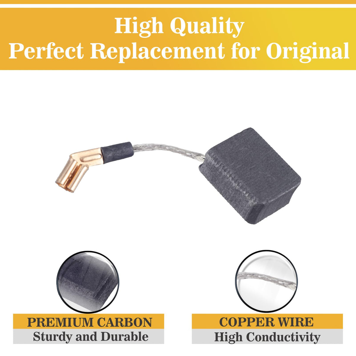 MARSTEK 20-pack carbon brushes, pack shot for Dewalt DWE402/DWE4214 compatibility.