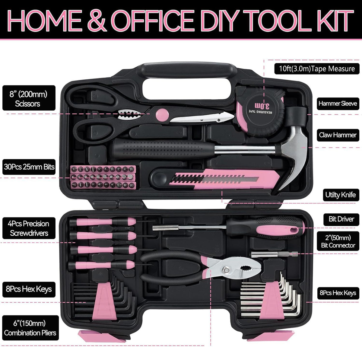 MARTCOLOR hammer and screwdriver kit for everyday DIY tasks.