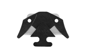 Martor Secumax 350 blade housing close-up showing protected edge during use.
