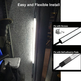 Martronic LED light bar hinged side provides complete side illumination
