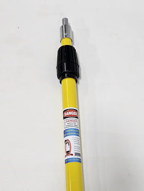 Mary Moppins 4-8ft fiberglass extension pole extended for reach and sturdiness.
