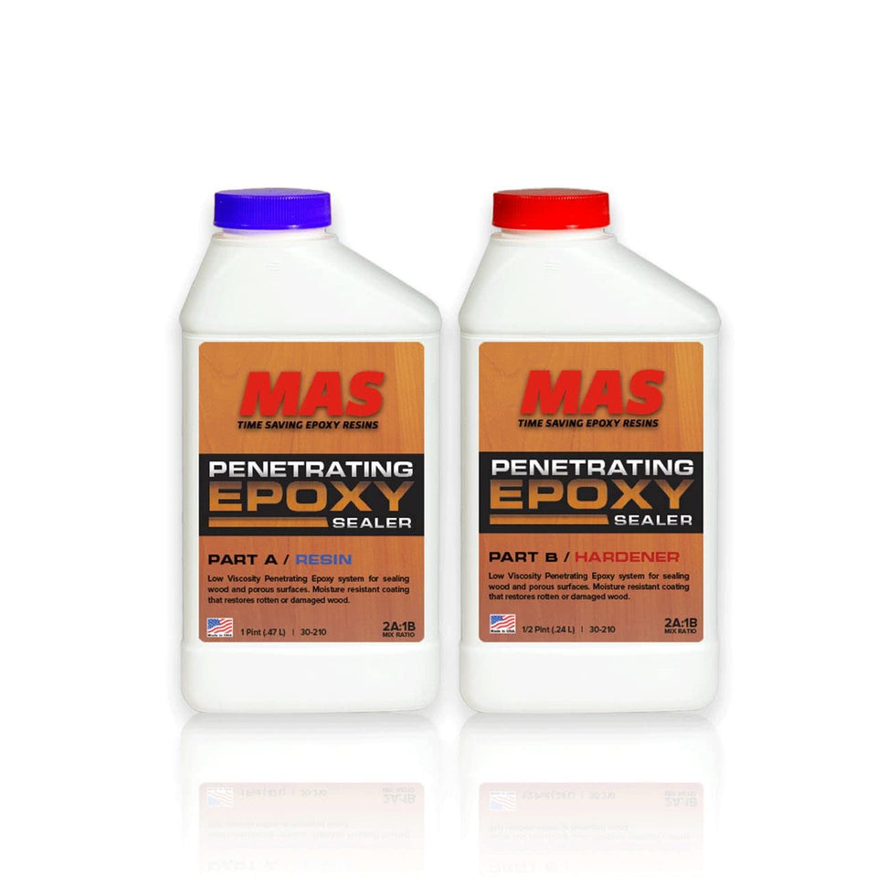 MAS Epoxies penetrating epoxy sealer bottle pour for wood protection