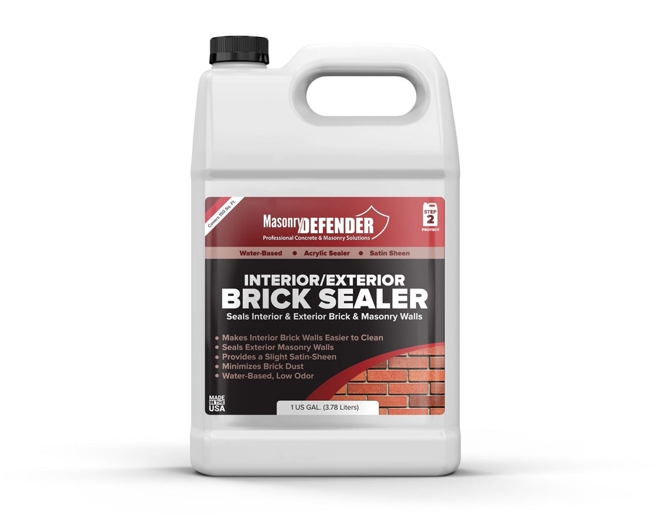 MasonryDefender brick sealer satin finish enhances natural color on brick surfaces.