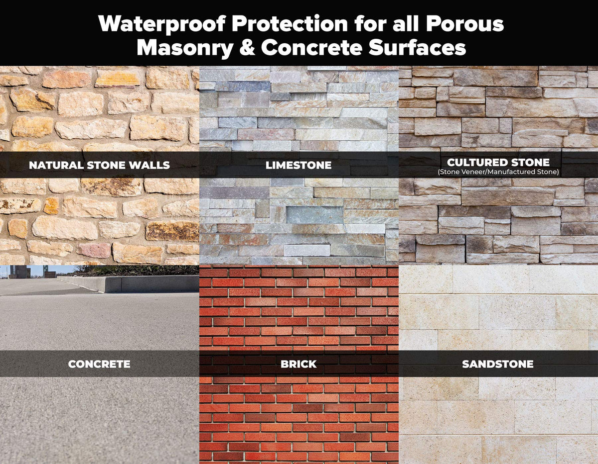 MasonryDefender sealer on brick and stone delivers long-lasting durability