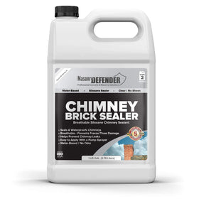 MasonryDefender chimney sealer sprayed on brick for breathable exterior protection