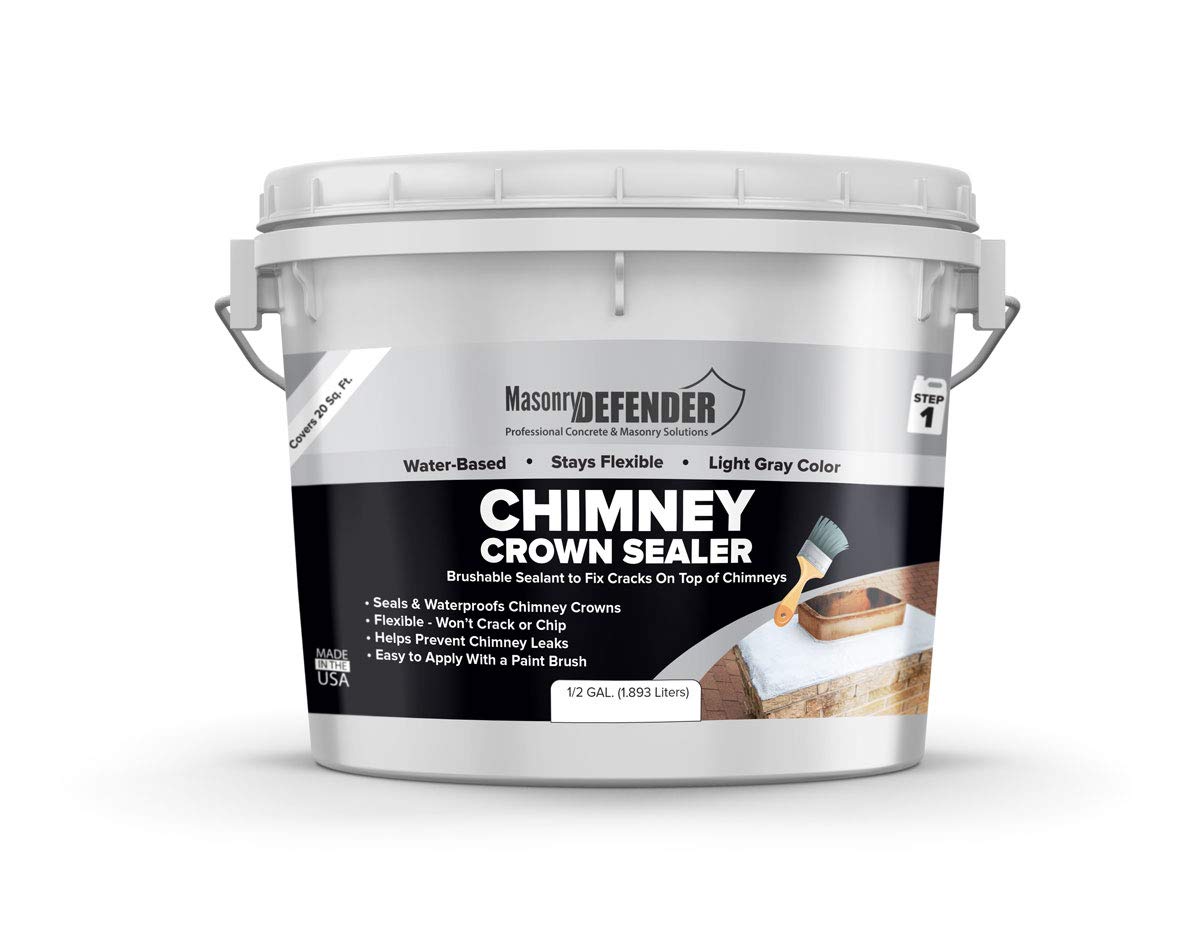 MasonryDefender Chimney Crown Sealer brushed-on application prevents leaks