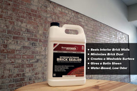 MasonryDefender clear satin-brick finish boosts color with a subtle sheen.