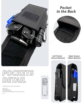 MASRIN multitool sheath with belt clip and belt loop.