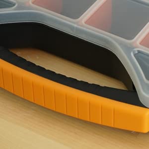 Massca hardware organizer 2x2 inch compartments hold small parts securely.