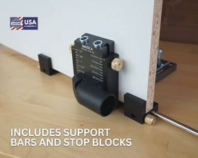 Massca Pro M2 precision-hole-system helps create clean joints and pilot holes.