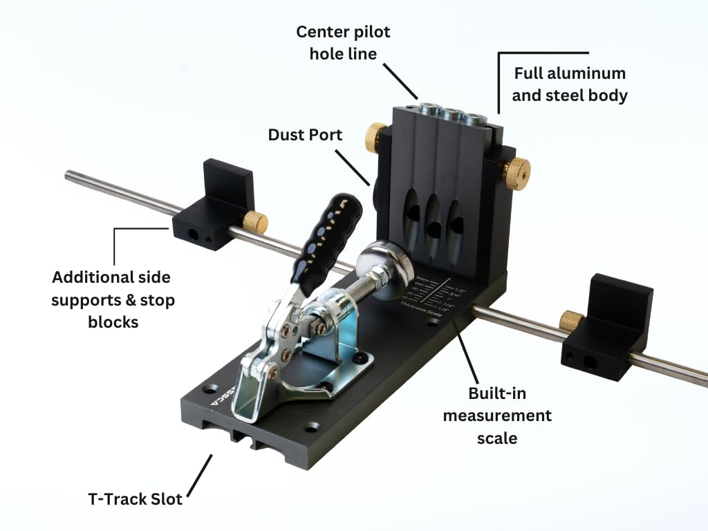 Massca Pro M2-stop-collar-set enables repeatable hole depth across projects.