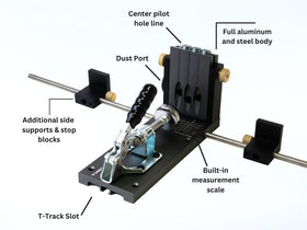 Massca Pro M2-stop-collar-set enables repeatable hole depth across projects.