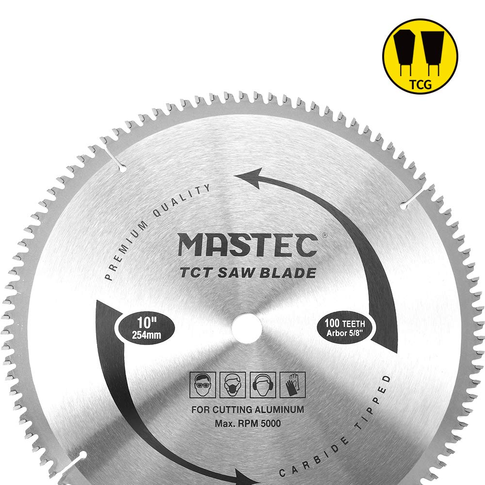 MASTEC aluminum cutting performance on a miter saw.