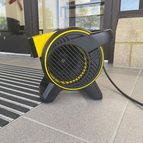 Master Heavy Duty Utility Blower drying carpets and improving airflow in tight spaces.