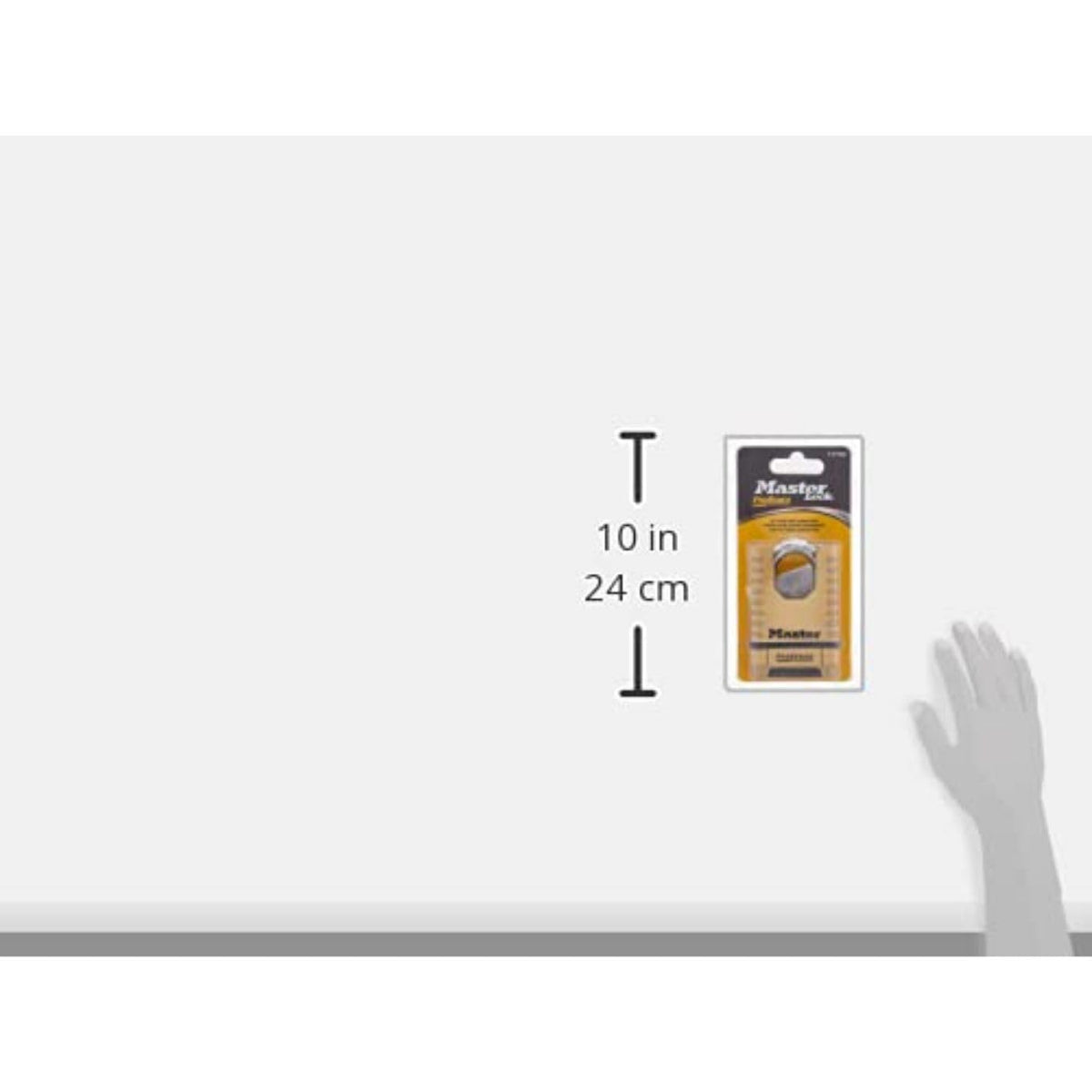Master Lock 1177D shrouded brass body demonstrates strong cut resistance.