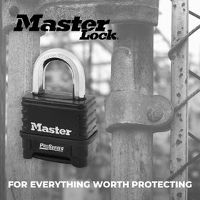 Master Lock 1178 bottom padlock packaging shot indicating ready-to-use security