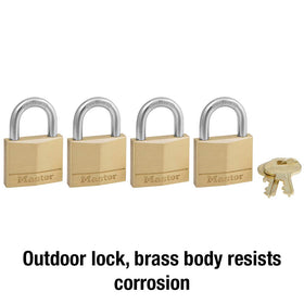 Master Lock 140Q 4-pin cylinder detail indicating pick resistance.