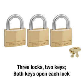 Master Lock 140TRI dual locking levers deter prying and hammering.