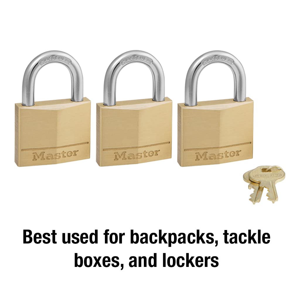 Master Lock 140TRI hardened steel shackle enhances cut resistance.