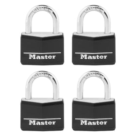 Master Lock 141Q covered padlock front view showing vinyl body durability