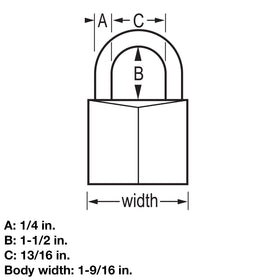 Master Lock 141QLF with dual locking levers for enhanced pry resistance.