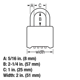 Master Lock 175DLHWD security application across gates, sheds, lockers.