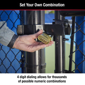 Master Lock 175LH dial—four-digit combination for easy recall.