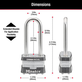 Master Lock 1KALJ dual-ball bearings locking for smooth, secure operation