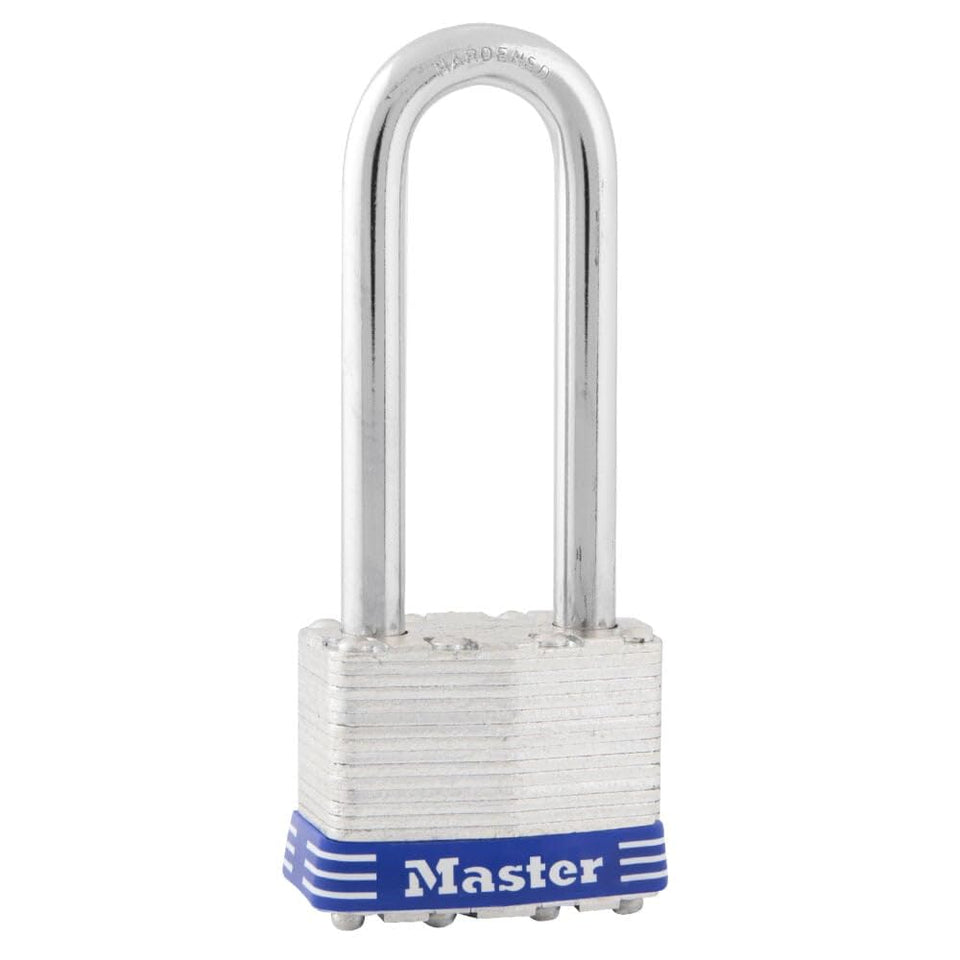 Master Lock 1KALJ laminated steel padlock body, durable outdoor security for gates and sheds