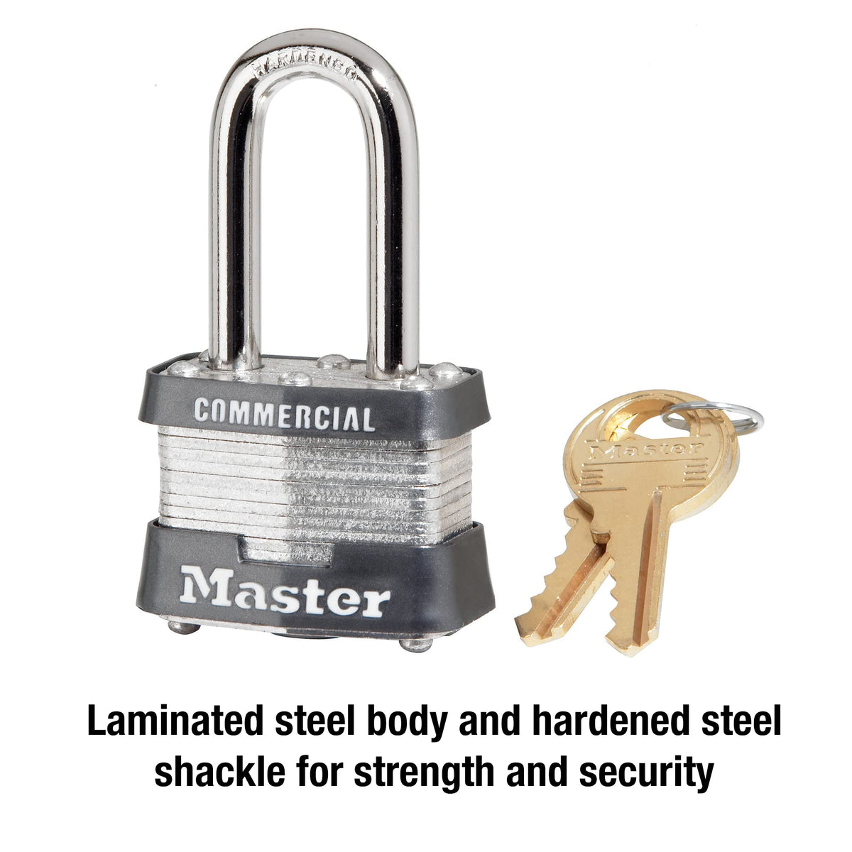 Dual ball bearings locking in the Master Lock 3KALF padlock for pry resistance