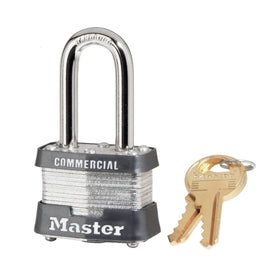 Master Lock 3KALF laminated steel padlock body showing strength and security